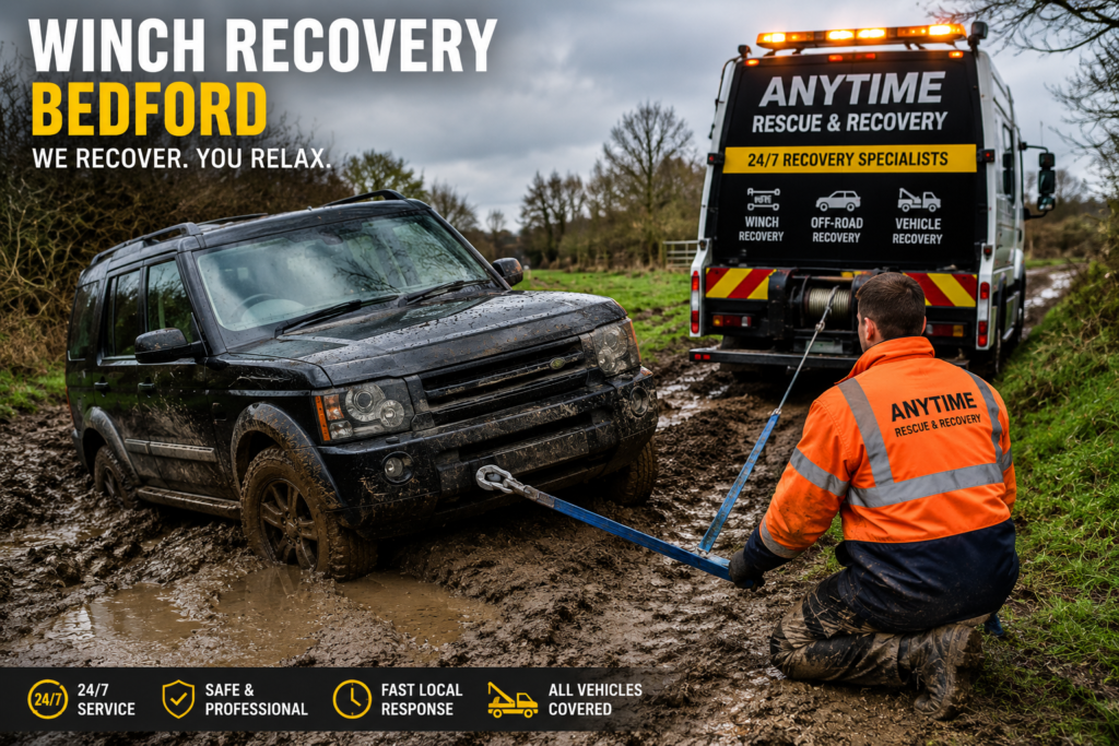 Off-road recovery in muddy terrain