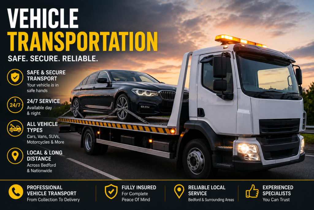 Vehicle transportation services at sunset