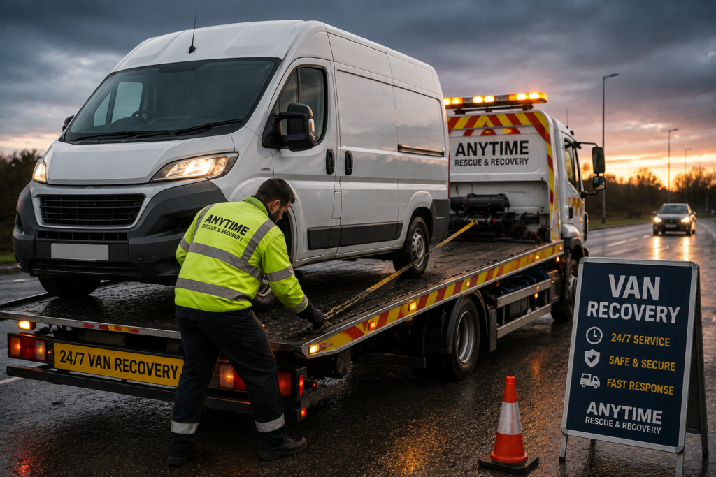 Anytime Van Recovery at Dusk
